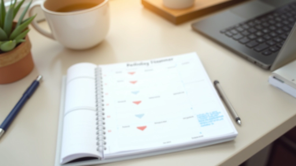 Planer i kalendar na radnom prostoru, organiziran i čist